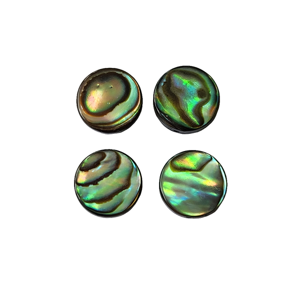 Abalone Shell - Round (2 pairs) 10mm