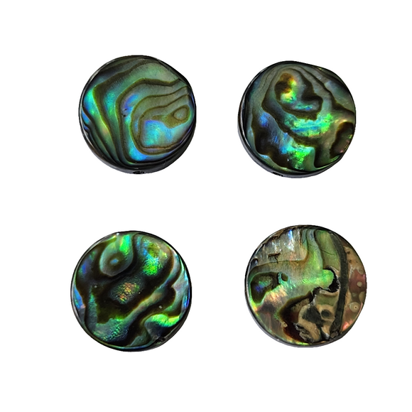 Abalone Shell - Round (2 pairs) 11mm