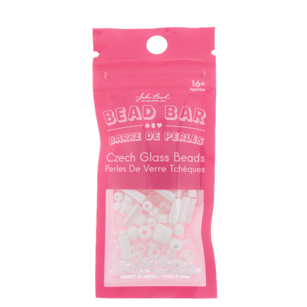 Bead Bar Czech Bead Mix- White 20g – Culture Shock Bead Co.