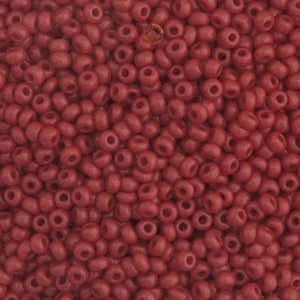 Czech Seed Bead 10/0 Opaque Medium Red- VIAL