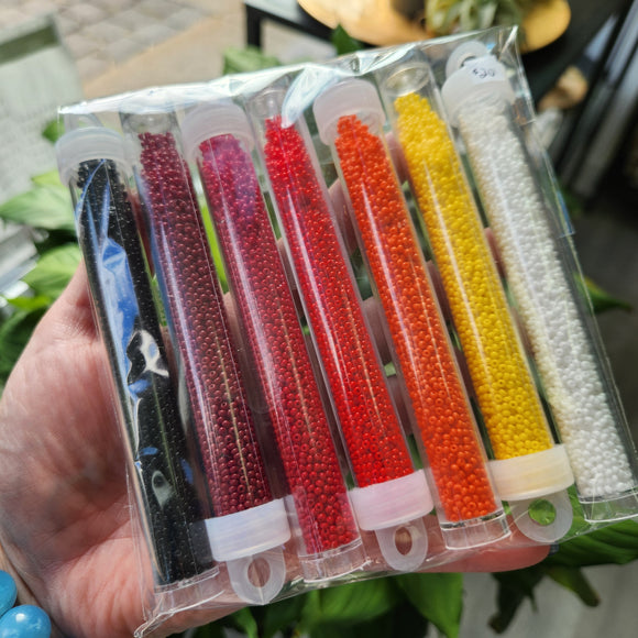 Bead Set 11/0 Opaque Czech Seed Beads 7 Vial Set 3