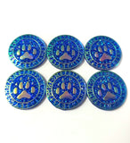 Wolf Paw Cabs - Blue AB (3 pairs) 25mm
