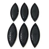 Starburst Navette Cabs - Black (3 pairs) 20x50mm