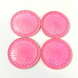 Starburst Round Cabs -Pink (2 pairs) 35mm