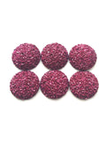 Druzy - Dusty Rose Round Cabs (3 pairs) 25mm