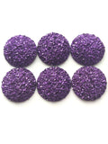 Druzy - Purple Round Cabs (3 pairs) 25mm