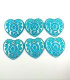 Heart Turtle Cabs - Light Blue AB (3 pairs) 25mm