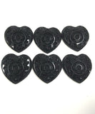 Heart Turtle Cabs - Black (3 pairs) 25mm