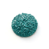 Druzy - Teal Round Cabs (3 pairs) 25mm