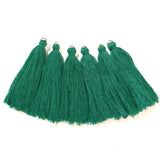 Emerald Cotton Tassels (1 pair) - 2.25 inches