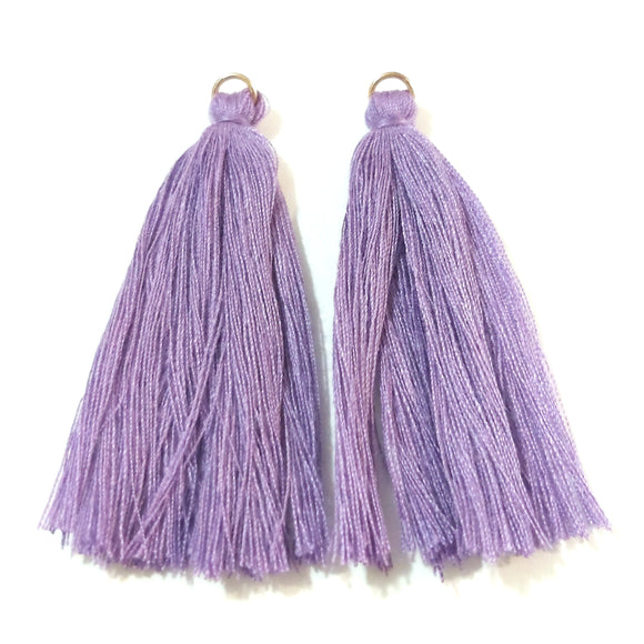 Purple Cotton Tassels (1 pair) - 2.25 inches