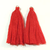 Red Cotton Tassels (1 pair) - 2.25 inches