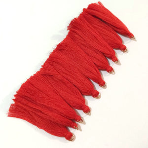Red Cotton Tassels (5 pairs) - 2.25 inches
