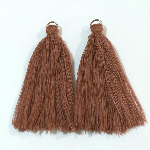 Brown Cotton Tassels (1 pair) - 2.25 inches