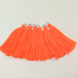 Orange Cotton Tassels (1 pair) - 2.25 inches