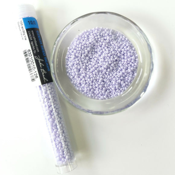 Czech Seed Bead 10/0 Opaque Natural Lilac - VIAL