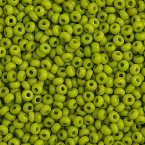 Czech Seed Bead 10/0 Opaque Olive Green - VIAL