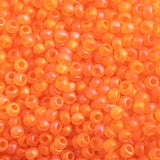 Czech Seed Bead 10/0 Tr. Orange Matte AB - VIAL