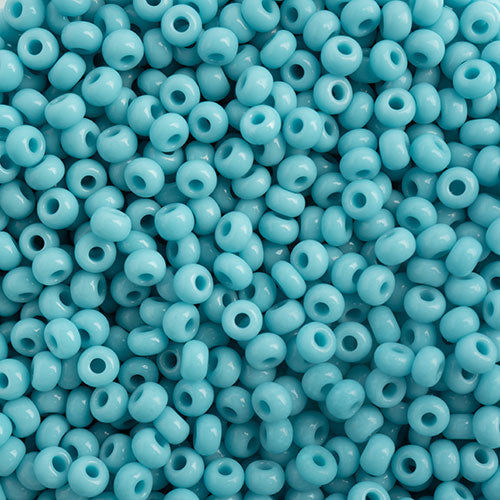 Czech Seed Bead 10/0 Opaque Turquoise Blue - VIAL