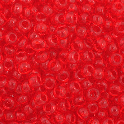 Czech Seed Bead 11/0 Transparent Light Red #1000