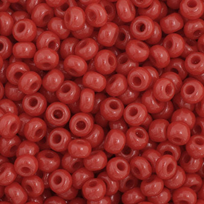 Czech Seed Bead 11/0 Opaque Medium/Dark Red #4914