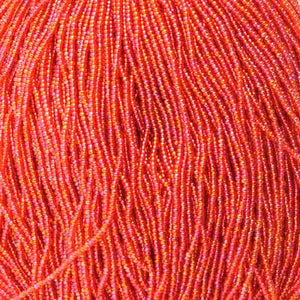 Czech Seed Bead 11/0 Transparent Orange AB #4947