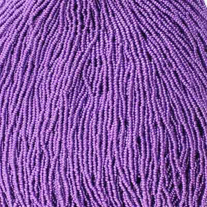 Czech Seed Bead 11/0 Metallic Purple Strung #5025