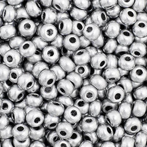 Czech Seed Bead 11/0 Metallic Silver - VIAL #5051B