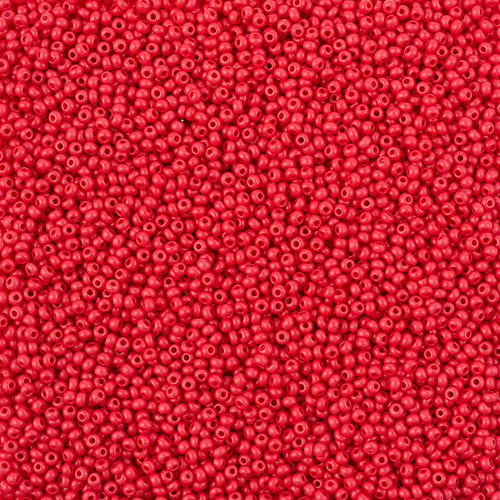 Czech Seed Beads 11/0 Terra Intensive Red Matt - VIAL #3126B