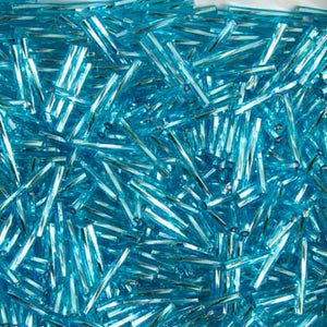 Czech Twisted Bugles 25mm S/L Aqua