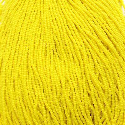 Czech Seed Bead 11/0 Opaque Lemon Yellow #4916