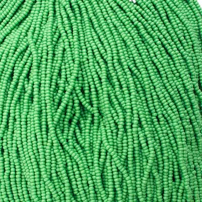 Czech Seed Bead 11/0 Opaque Medium Green #4911
