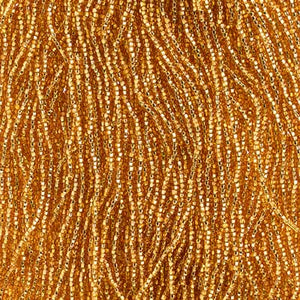 Czech Seed Bead 11/0 S/L Gold Strung square hole #4976