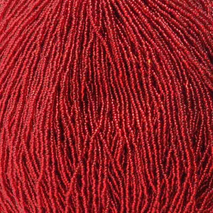 Czech Seed Bead 11/0 S/L Medium Red Strung square hole #4984