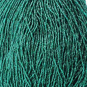 Czech Seed Bead 11/0  S/L Teal Green Strung square hole #4982