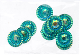 Round Piikki Stones Cabs (5 pairs) 20mm Turquoise AB