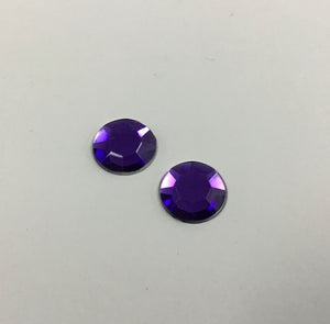 Rhinestone - Purple  Round Cabs (10 pairs) 12mm
