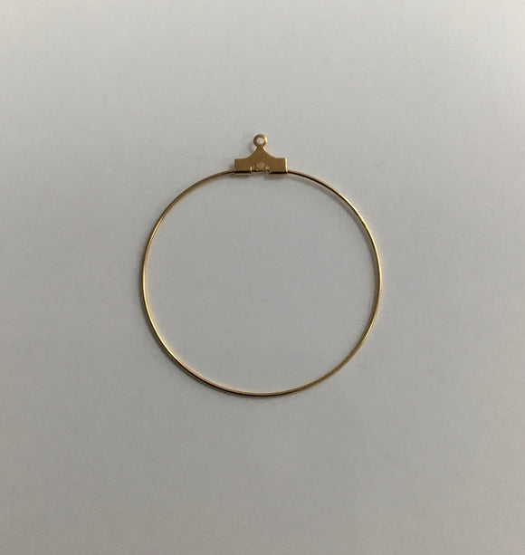 Hoop- Gold Beadable Round 40mm (10pc)