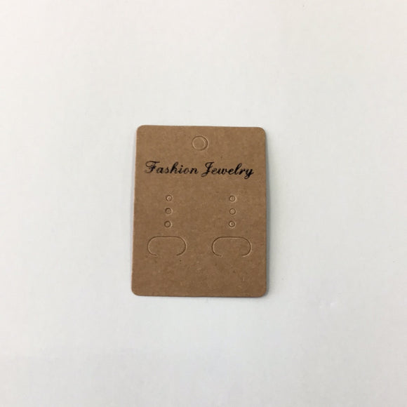 Earring Card- Brown 2.75in x 2in (25pc)