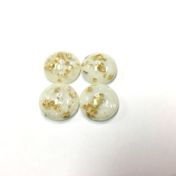 Gold Fleck - White 20mm Cabs (2 pairs)