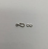 Hook & Eye Clasp- Silver 6x23mm (10 sets)