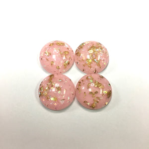 Gold Fleck - Pink 20mm Cabs (2 pairs)