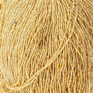 Czech Seed Bead 11/0 S/L Light Gold Strung square hole #4977