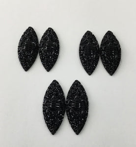Turtle Navette Cabs -  Black (3 pairs) 20x50mm