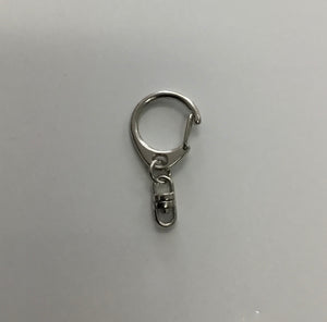 Lobster Clasp Keychain w/Swivel- Silver 5pc Keychain