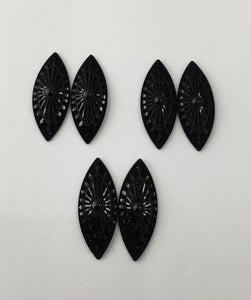 Shield Navette Cabs - Black (3 pairs) 20x50mm
