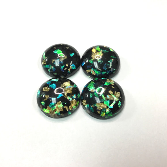 Gold Fleck - Black 20mm Cabs (2 pairs)