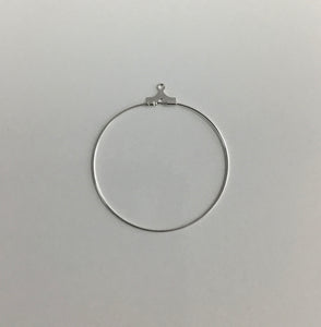 Hoop- Silver Beadable Round 40mm (10pc)