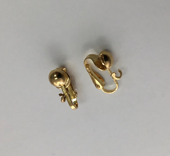 Earring Clip On w/Loop - 20pcs - 6x13mm Gold