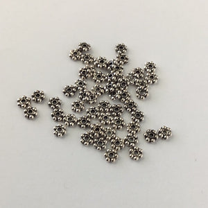 Spacer Beads - Heishi Beaded ANT Silver 3mm (100pcs)